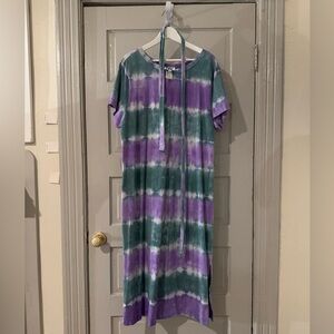 XL maxi tie-dyed t-shirt dress from Anthropologie, XL